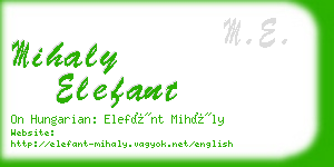 mihaly elefant business card